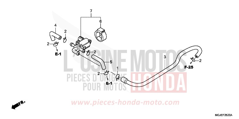 VALVE COMMANDE INJECTION D'AIR de CBF1000F ABS PEARL SIENA RED (R320) de 2012